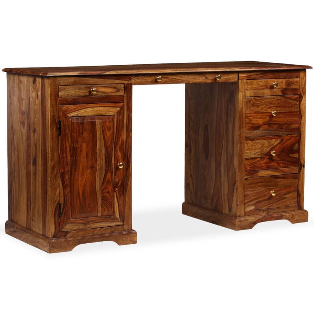 Petromila vidaXL Písací stôl, masívne sheeshamové drevo, 140x50x76 cm